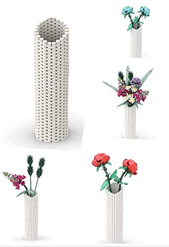 QIXIAOCYB XSuper 10280 40460 Vase Bausteine 750 stücke MOC Kleinteilchen Vase-kompatibel mit Lego Blumenstrauß…
