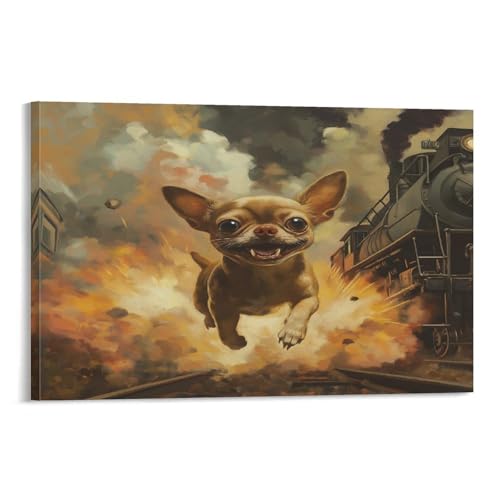 Impression sur toile chihuahua déco murale chambre 30x45
