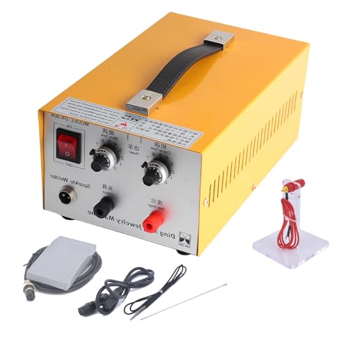 Glowdora Poste À Souder Portable pour Bijoux, Or, Argent Et Platine, Soudeur par Points De Précision Professionnel 110 V/220 V avec Pédale, pour Le Soudage De Bijoux en Or, Argent Et Acier,110V