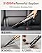 REDTIGER Car Vacuum Cordless, 21000PA Portable Handheld Vacuum Up to 70 Mins Runtime, 3.5H USB-C Fast Charge, Lightweight 4 in1 Mini Hand Held Cleaner Power for Car Home Outdoor Camp Pet Food Black