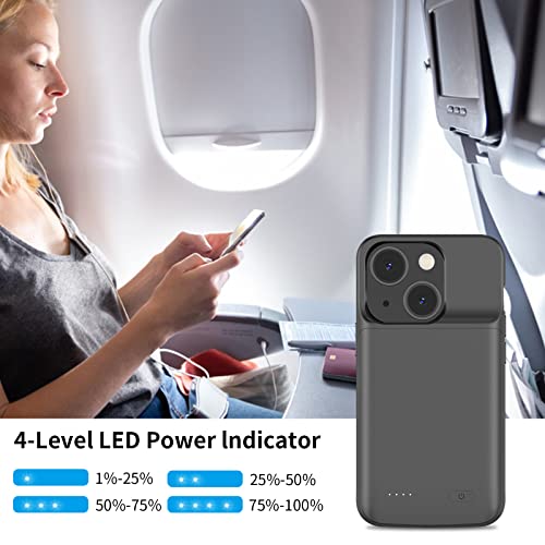 Funda de carga extendida iPhone 13 y 14 con batería de 7000 mAh y perfil portátil 6