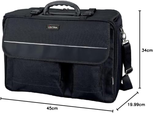 LIGHTPAK Koffer 46008 - The Flight Pilotenkoffer, aus Polyester, Schwarz 45 x 34 x 20 cm, 11,5 liters 10100194