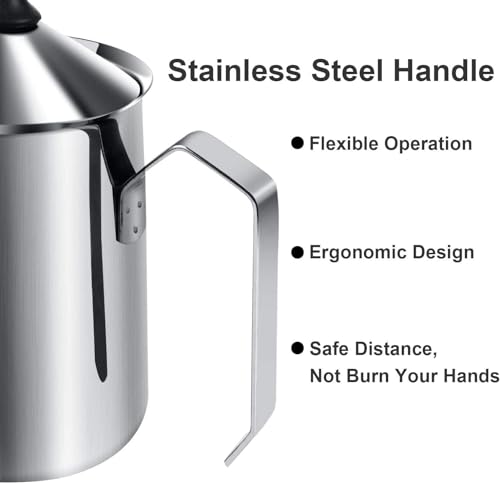 upsimples Store upsimples Stainless Steel Milk Frother Coffee Frother - Image 4