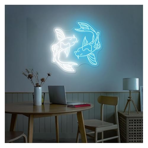 Néon carpe koï éclairage réglable 51x76 cm pour remplacer une lampe fade par un style unique