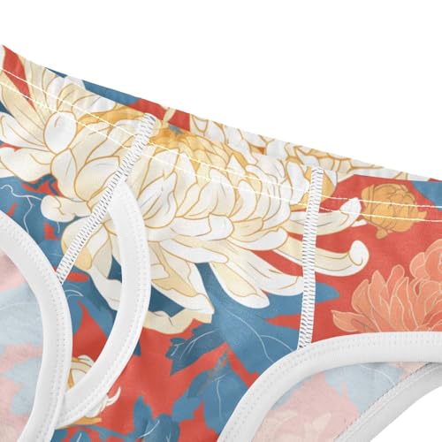 KLL Red Chrysanthemum Baby Boys Comfort Briefs Underwear Cute Children Undies4