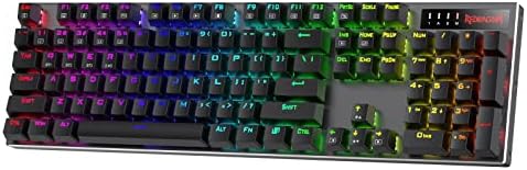 Redragon K556 PRO Wireless RGB Mechanical Gaming Keyboard, 104-Key Aluminum | 0 Delay Tri-Mode BT/2.4GHz/USB-C for More Devices, Rock-Solid Stability, AM-PM Using Durability, Quiet Linear Red Switch