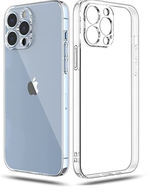 Image of NISHTECH for iPhone 13 pro Max Premium Hybrid Transparent Soft Slim Dust Proof Back Case Cover Silicone with Camera Protection