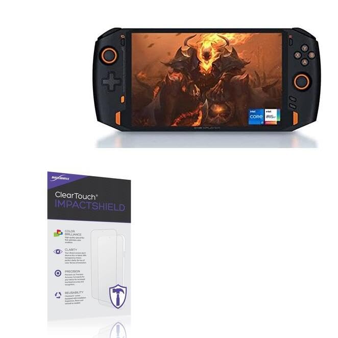 BoxWave Screen Protector Compatible With OneXPlayer One-GX 1 - ClearTouch ImpactShield (2-Pack), Impenetrable Screen Protector Flexible Film
