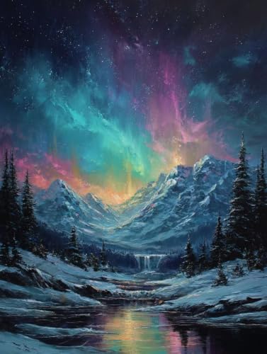 Regalos mujer pintura por números: kit de pintar por números Aurora para manualidades adultos