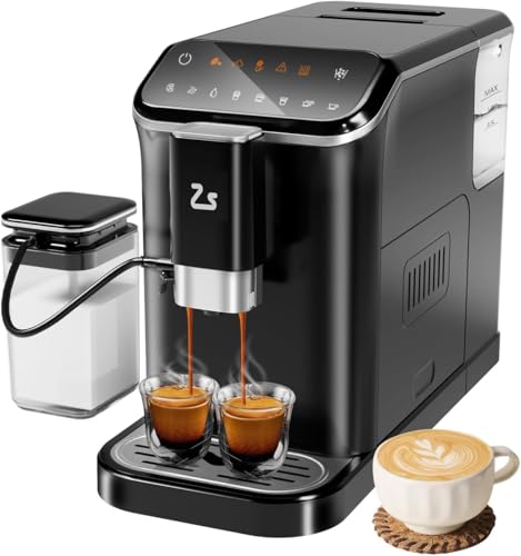 LIZHOUMIL Automatic Espresso Machine w/ Grinder & Frother