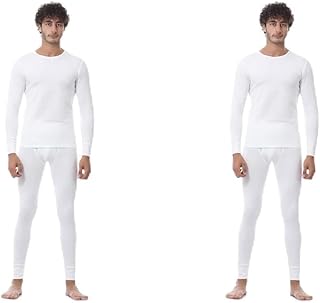 طقم ملابس داخلية شتوي للرجال من دايس - لون أسود - مقاس سمول S (عبوة من 2 قطع)