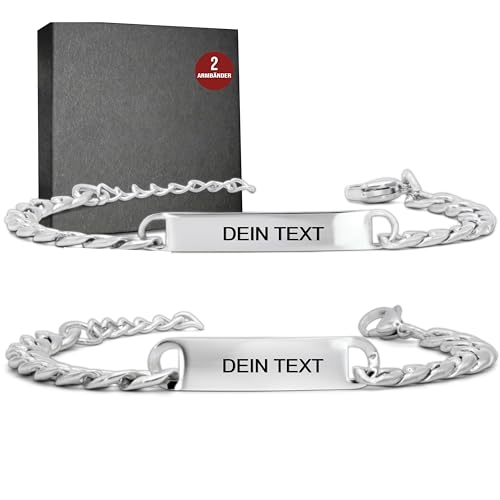 Pärchen Geschenke | Personalisierte Partner Armbänder | Damen und Herrenarmband