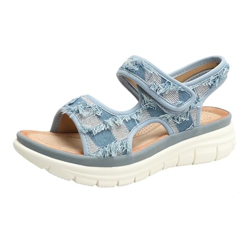 Women's Wedge-shaped Sandals, Open Toed Women's Sports Outdoor Hiking Platform Shoes Height Chunky Sole Roman Sandals