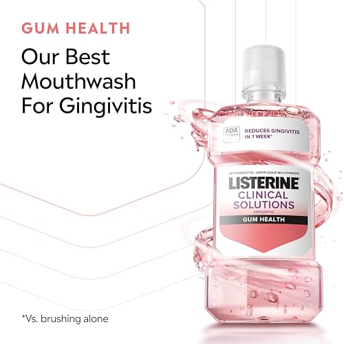 Image of Listerine Clinical Solutions Gum Health Mouthwash, Icy Mint, 33.8 fl. oz /1L