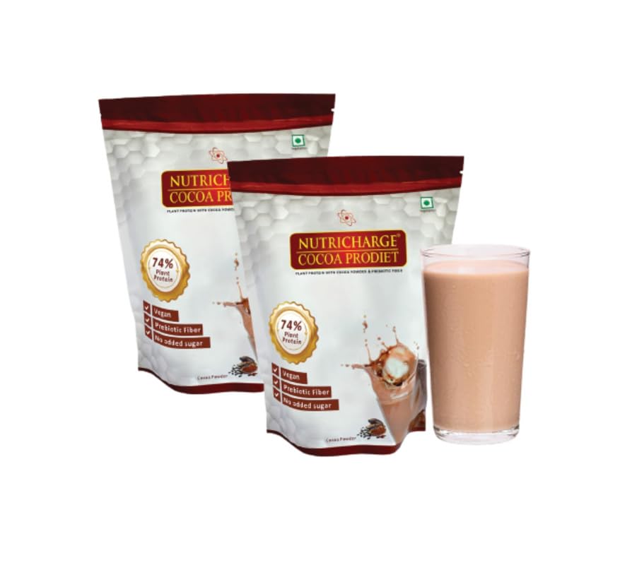 Nutricharge Cocoa Prodiet provides source of vegan Soy protein (Pack Of 2)