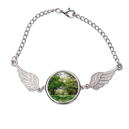 Bracelet ailes d'ange Green ry en métal, cadeau idéal nature et poésie taille M