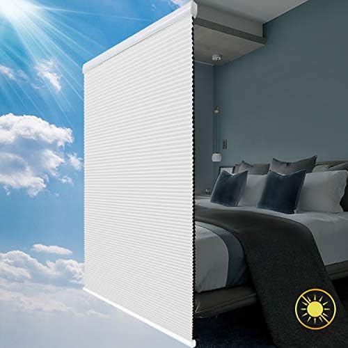 Blinds for Windows, Blackout Window Blinds and Shades for Home Bedroom Nursery, 32 inch Wide x 64 inch Long, White(Blackout)