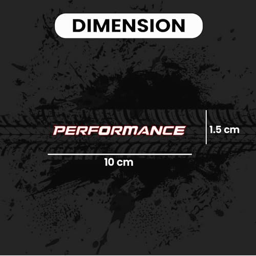 Image of 4Pcs Performance Sticker for Car Wiper Stickers All Cars Rear Wiper Car Sticker Exterior Decal Vinyl L x H 10 x 1.5Cm (White,Red 1)