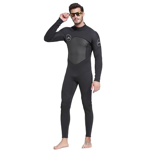 Sbart Premium 1.5mm Neoprene Wetsuit for Men Two Piece Full Body Diving Wet Suit Top Jacket + Pants Keep Warm for Scuba Diving Snorkeling Surfing Paddling Swimming Triathlon Canoeing