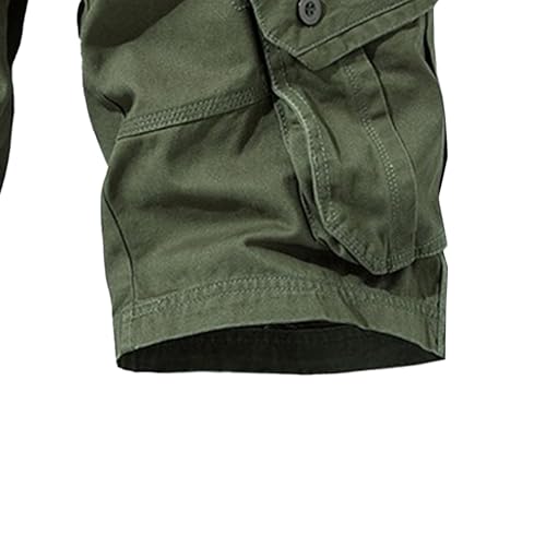 Short cargo homme coton coupe ample vert résistant qui ne serre pas la taille - 5
