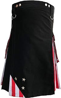 AAR Men's Kilts US American Flag Hybrid Utility Kilt Modern Design Size 38"