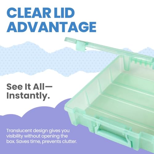 Image of ArtBin 6955RJ Super Satchel 1-Compartment Box, Art & Craft Organizer, 1-Pack, Translucent Mint