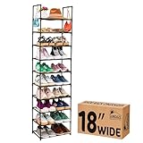 Sundaze Zapatero alto de 10 niveles para armario, capacidad para 20-30 pares
