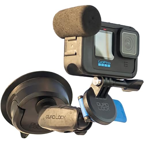 Quad Lock to Action Camera Adaptor, compatible Mounts for use with Action Cameras