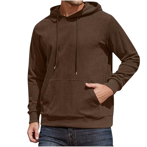 Ymosrh Men's Sweatshirts Hoodies, Knit Pullover Hooded Sweatshirt Casual Long Sleeve Athletic Workout Hoodies, M-3XL