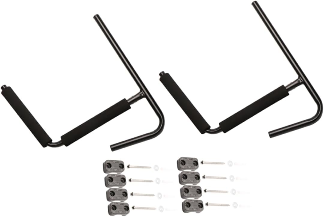 Milisten 2pcs Heavy Duty Kayak Wall Mount Brackets Garage Organizer Hooks for Canoes Surfboards Ladders Tools Easy Installation Surface Protection Space Optimization