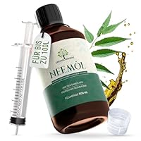 GRÜNSCHMIEDE - Premium Neemöl mit Emulgator [500 ml], natürliches Niemöl zur Planzenpflege inkl. Dosierspritze und Dosierkappe