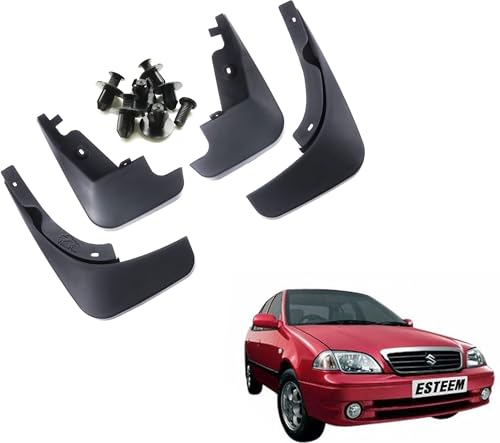 Image of WolkomHome Mud Flap Compatible with Suzuki Esteem - Durable Splash Guards for Car Exterior Protection