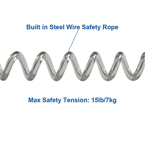 image for Lix&Rix Stretch Spiral Coil Cord Lanyards for Fishing Equipment Rangef