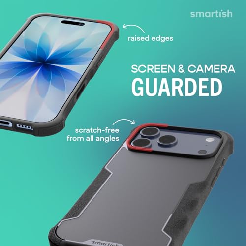 Image of Smartish iPhone 17 Pro Max MagSafe Case - Gripzilla Protective Magnetic Case for Men [Rugged + Tough] Military Grade Heavy Duty Grip Armor - Drop Tested for iPhone 17 Pro Max - Black Tie Affair