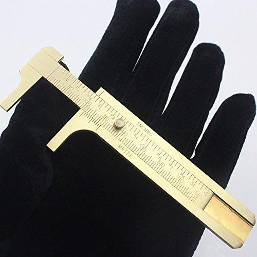 Ekloen Mini Calibrador de Escala Dupla de 80 mm para Pedras Preciosas e Componentes de Joias