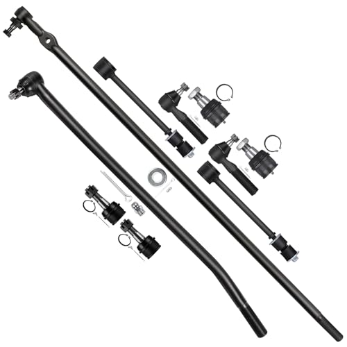SCITOO 10pcs 4WD Front Suspension Kit Inner Outer Tie Rod End Center Link Sway Bar Link Lower Upper Ball Joints Fit 1992-1997 For Ford For F-350