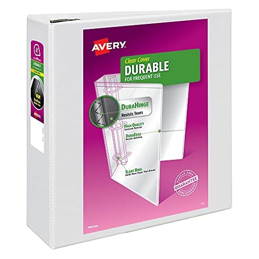 Avery Durable View 3 Ring Binder, 4 Inch EZD Rings, 1 White Binder (09801)