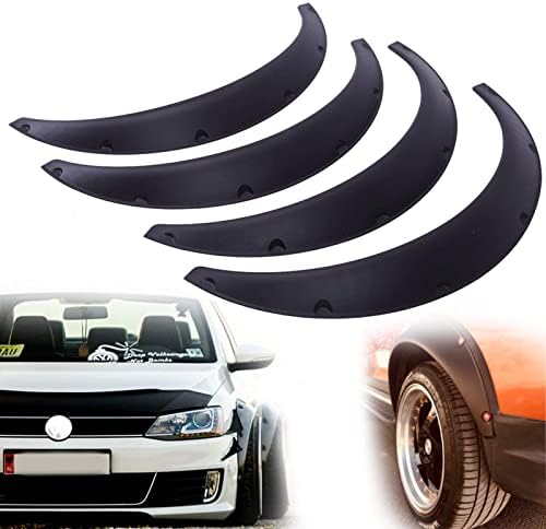 WerdeReich Universal Wheel Fender Flares 3.5in/9cm Over Wide Body Wheel Arches, Wheel Flares Made of high Strength Material 4Pcs (80+90CM)
