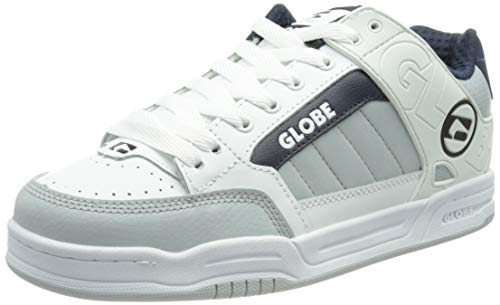Globe mens Tilt Skate Shoe, White Grey Navy, 8 US