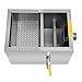 Commercial Grease Trap Interceptor, Under Sink Grease Trap Stainless Steel Interceptor Top Inlet with Drainage Pipe and Lid for Restaurant Home Kitchen Tools, 13.79