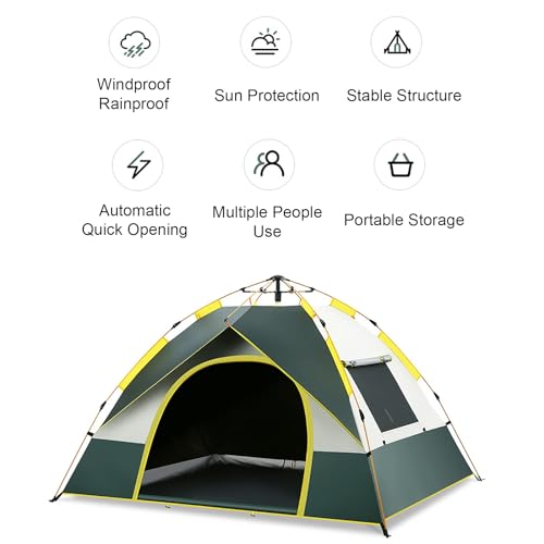 Carpa portátil para camping 3-4 personas, resistente al agua miniatura 3