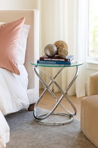 ASPECT Monarch Coffee/Side End Table, Chrome, 52 x 52 x 56.5 cm