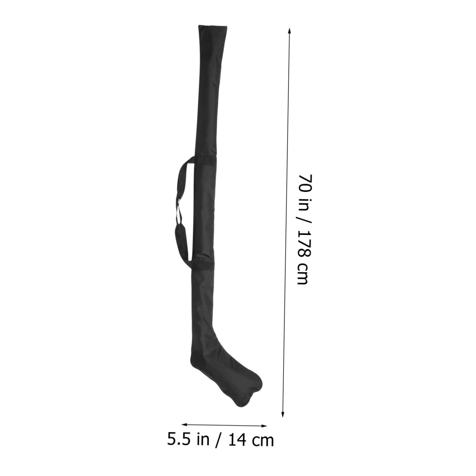 Toyvian Étui de Protection Design Spécial Noir en Tissu Oxford Fermeture Éclair Facile à Tirer, Résistant la Pression pour Bâton de Hockey Adapté Bâton de Hockey Glace
