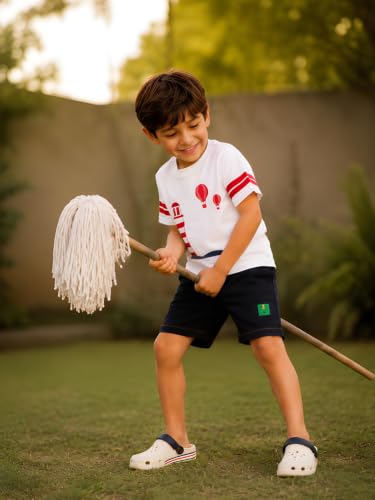 Image of Pilolo Kids Soft Cotton Terry Lycra Adjustable Drawstring Pocket Shorts for Boys