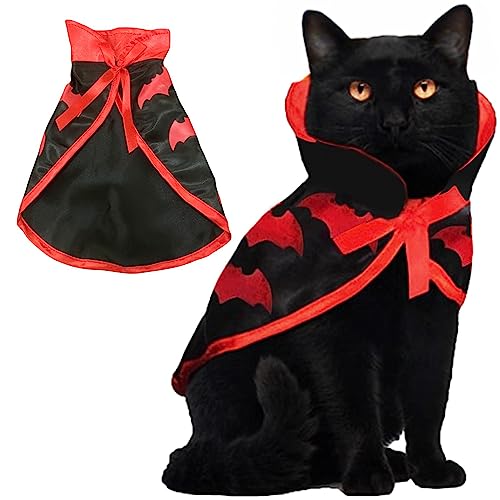 Fantasias de Halloween para gatos | Fantasia de gatinho para gatos | Roupas para cães Manto em forma