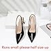 Wonvatu Black Kitten Heels for Women Closed Pointed Toe Kitty Slingback Dressy Low Heeled Pumps Fashion Casual Herls Bridal Dress Shoes 9.5