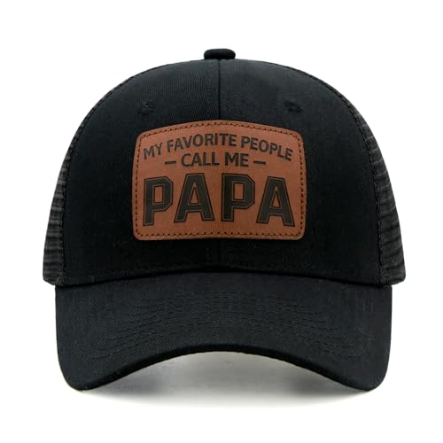 Image of Waldeal Papa Trucker Hat, Adjustable Snapback Dad Hats for Men, Fathers Day Birthday Gifts from Daughter