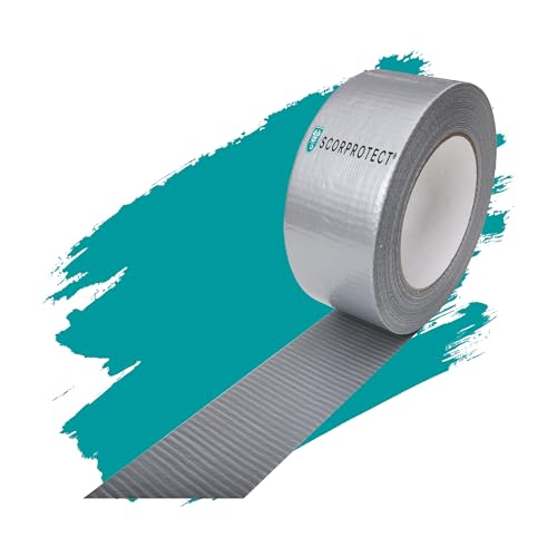Scorprotect® Gewebeklebeband silbergrau Panzertape Gaffaband Panzerband 48 mm x 50 m