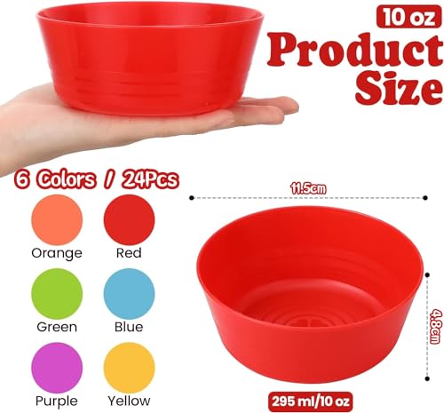 LATERN 24Pcs Reusable Plastic Bowls - Image 3