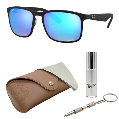 Image of Ray-Ban RB4264 CHROMANCE POLARIZED Square Shape Sunglasses for Men with Official Eyewear Kit